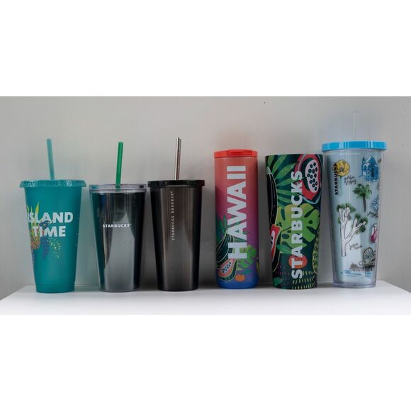 Lot of 16 Starbucks Hawaii Tumbler Cups  / Reusable Cups - Holiday / Reserve - Picture 2 of 11